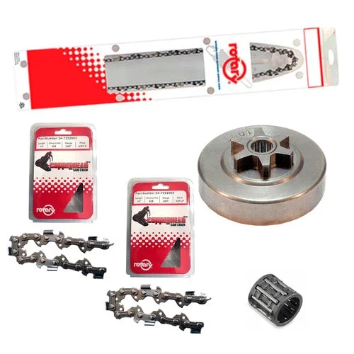 14″ Bar Chain(x3) And Complete Sprocket Kit For ECHO CS-3410 Chainsaw