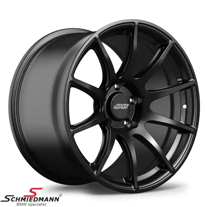 18″ APEX SM-10 wheel 11×18 ET44 deep concavity, Satin black (Fits only rear)
