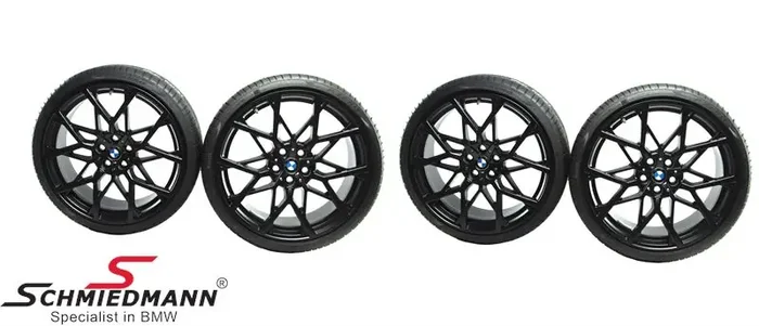 20″ complete summer wheel set M-Performance 795M matt black 8+8,5×20″ rims with 225/35R20+255/30R20 incl. 433MHz RDC sensors- original BMW 36112459620 36 11 2 459 620 2459620