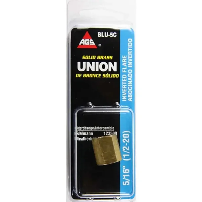 BLU-5C AGS Brake Line Fitting Use For Joining 5/16 Inch Fuel and