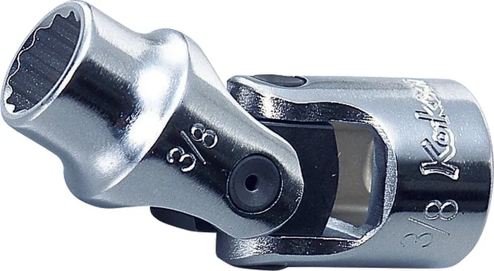 Ko-ken Tools 3/8 Sq. Dr. Universal Socket 15mm 12 point Length 53.5mm