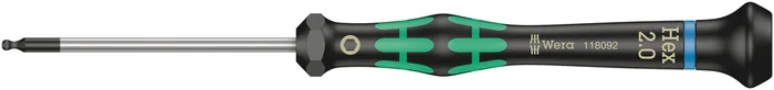 Wera 2052 2.0 X 60 MM BALL HEAD SCREWDRIVER 05118092001