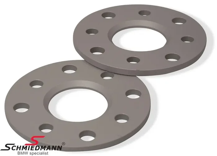 Wheel spacer set silver anodized alloy, per axle 14MM (7MM each side/wheel) 4 hole not hubcentric – system 5E, supplied without bolts